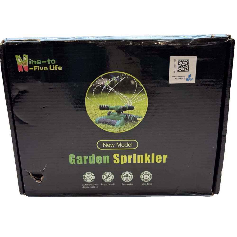 Nine to five life garden sprinkler New Open‎ Box